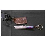 Miniature Modified Knife With Sheath & Keychain