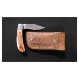 Folding Pocket Knife With Sheath