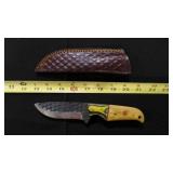 Drop Point Knife With Sheath