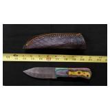 Spear Point Knife With Sheath