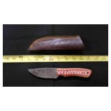 Drop Point Knife With Sheath