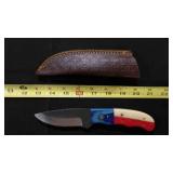 Drop Point Knife With Sheath