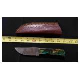 Straight Back Knife With Sheath