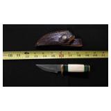 Straight Back Knife With Sheath