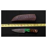 Drop Point Knife With Sheath