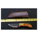 Drop Point Knife With Sheath
