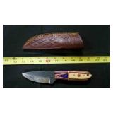 Drop Point Knife With Sheath