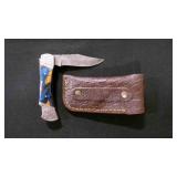Folding Pocket Knife With Sheath