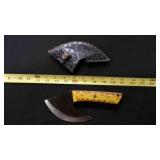 Ulu-Knife With Leather Sheath