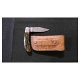 Folding Pocket Knife With Sheath