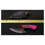 Ulu-Knife With Leather Sheath