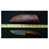 Straight Back Knife With Sheath