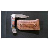 Folding Pocket Knife With Sheath