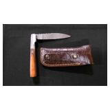 Folding Pocket Knife With Sheath