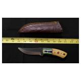 Straight Back Knife With Sheath