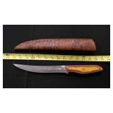 Long Fillet Bladed Knife With Sheath
