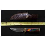 Straight Back Knife With Sheath