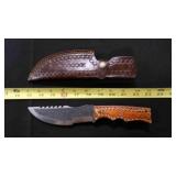 Straight Back Knife With Sheath
