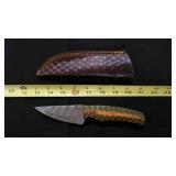 Stright Back Knife With Sheath