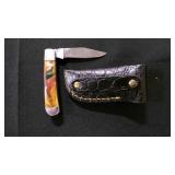 Folding Pocket Knife With Sheath