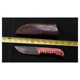 Straight Back Knife With Sheath