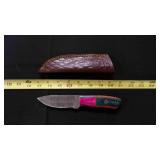 Spear Point Knife With Sheath