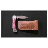 Folding Pocket Knife With Sheath