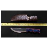 Straight Back Knife With Sheath