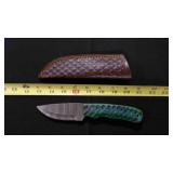 Drop Point Knife With Sheath