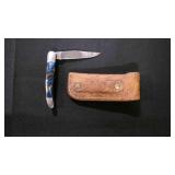 Folding Pocket Knife With Sheath