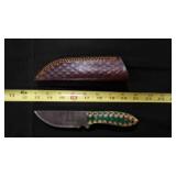 Straight Back Knife With Sheath