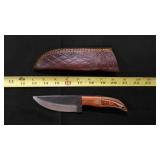 Straight Back Knife With Sheath