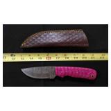 Drop Point Knife With Sheath