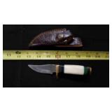 Clip Blade knife With Sheath