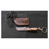 Miniature Modified Knife With Sheath & Keychain