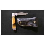 Folding Pocket Knife With Sheath