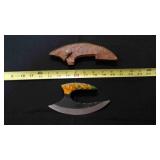 Ulu-Knife With Leather Sheath