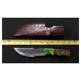 Straight Back Knife With Sheath