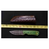 Drop Point Knife With Sheath