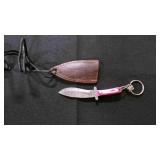 Miniature Kukri  Knife With Sheath & Keychain