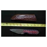 Drop Point Knife With Sheath