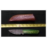 Drop Point Knife With Sheath