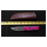 Drop Point Knife With Sheath