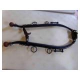 OLD Set of Horse Hames Painted Black Rust & Patina