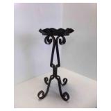 18" Tall Vintage Wrought Iron Gothic Style Plant