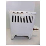 Vintage White Porcelain Enamel Gas Space Heater