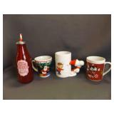 3 Christmas Coffee Mugs - Mickey & Minnie Mouse