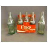 8 Vintage Coca-Cola "Hobble-Skirt" Bottles