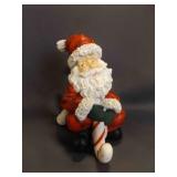 Vintage Resin Santa Claus Stocking Holder - Hand
