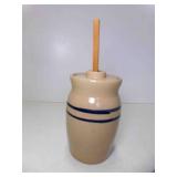 Stoneware Pottery Hand Turned Dasher-Style Butter